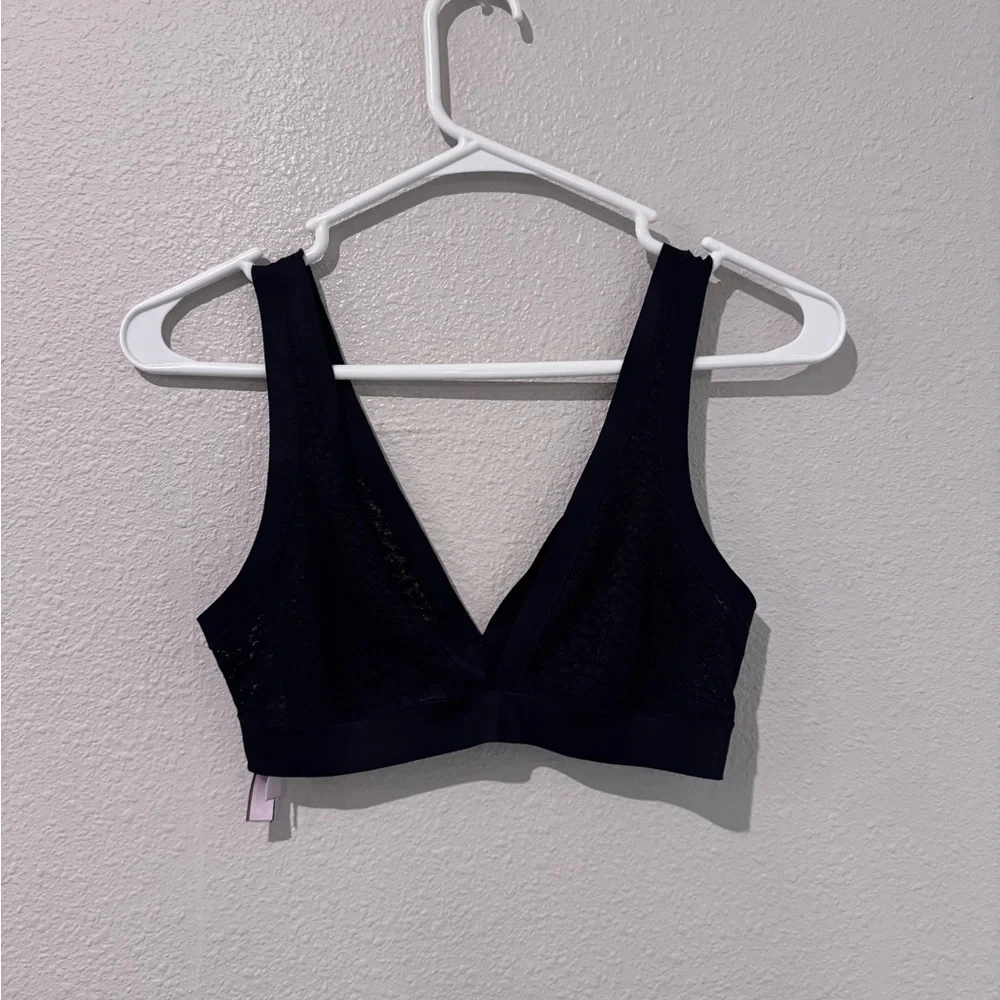 Victoria's Secret Black Cheetah Print Lace Bralette